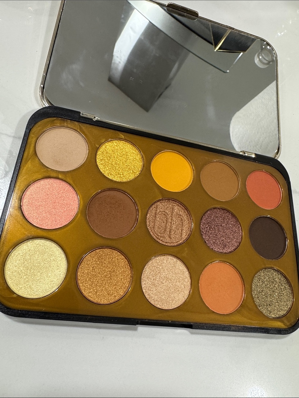 BH Cosmetics Warm Sunset Eyeshadow Palette - Gold, Brown, Orange, Peach Tones